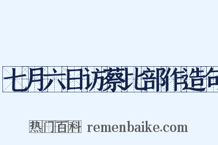 七月六日访蔡比部作造句是什么意思的图片